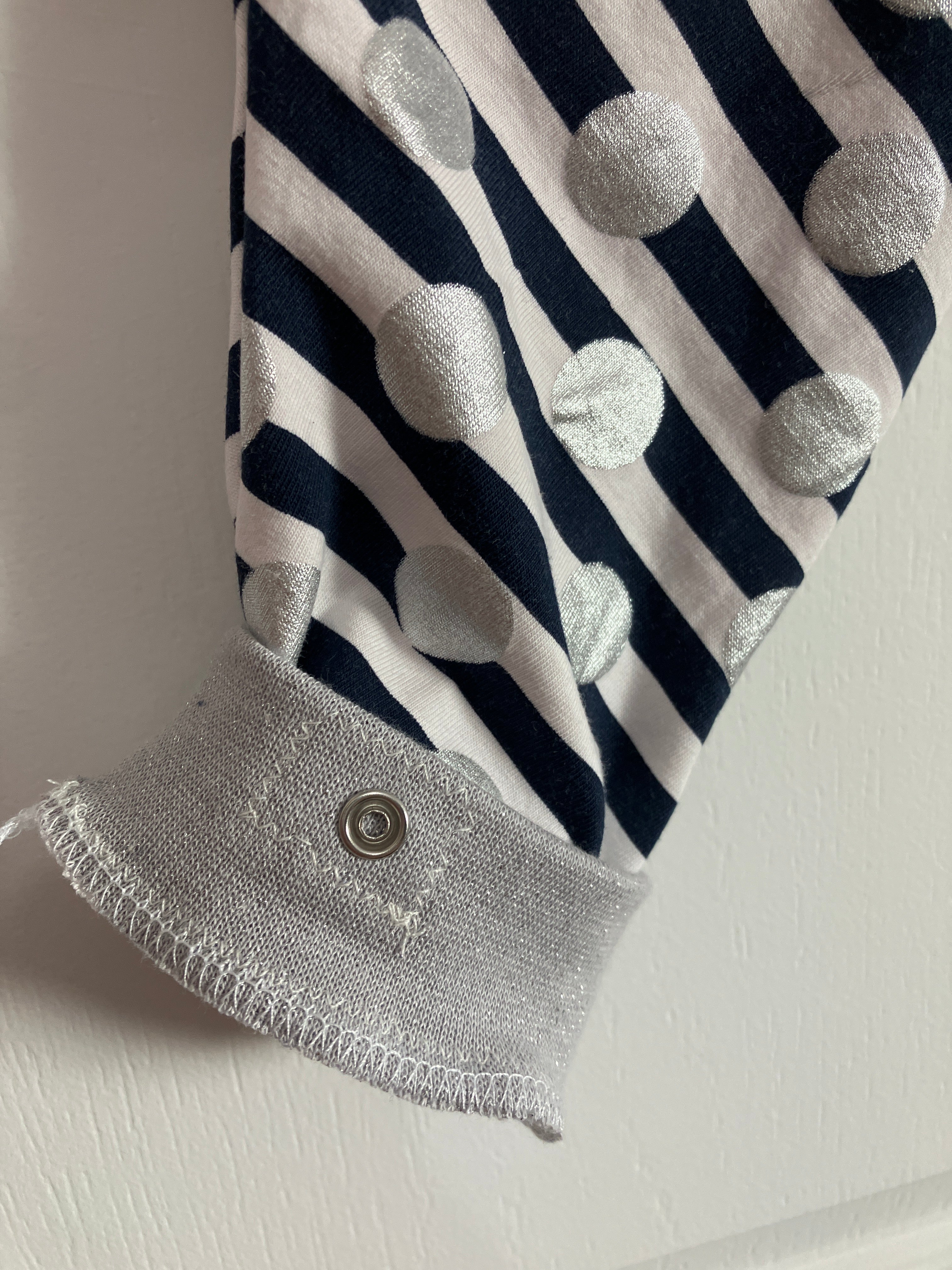 Sarouel marine gris paillettes